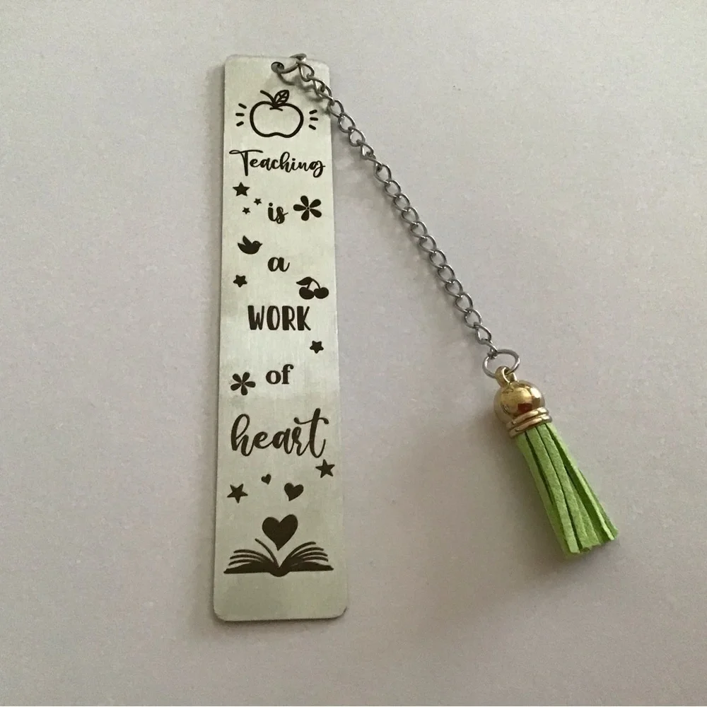 Metal Bookmarks with  Tassel  - Teacher Appreciation Bookmarks - Teacher gifts. - Picture 8 of 16